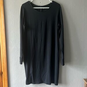 Athleta Black Lightweight Long Sleeve Dress Size Large